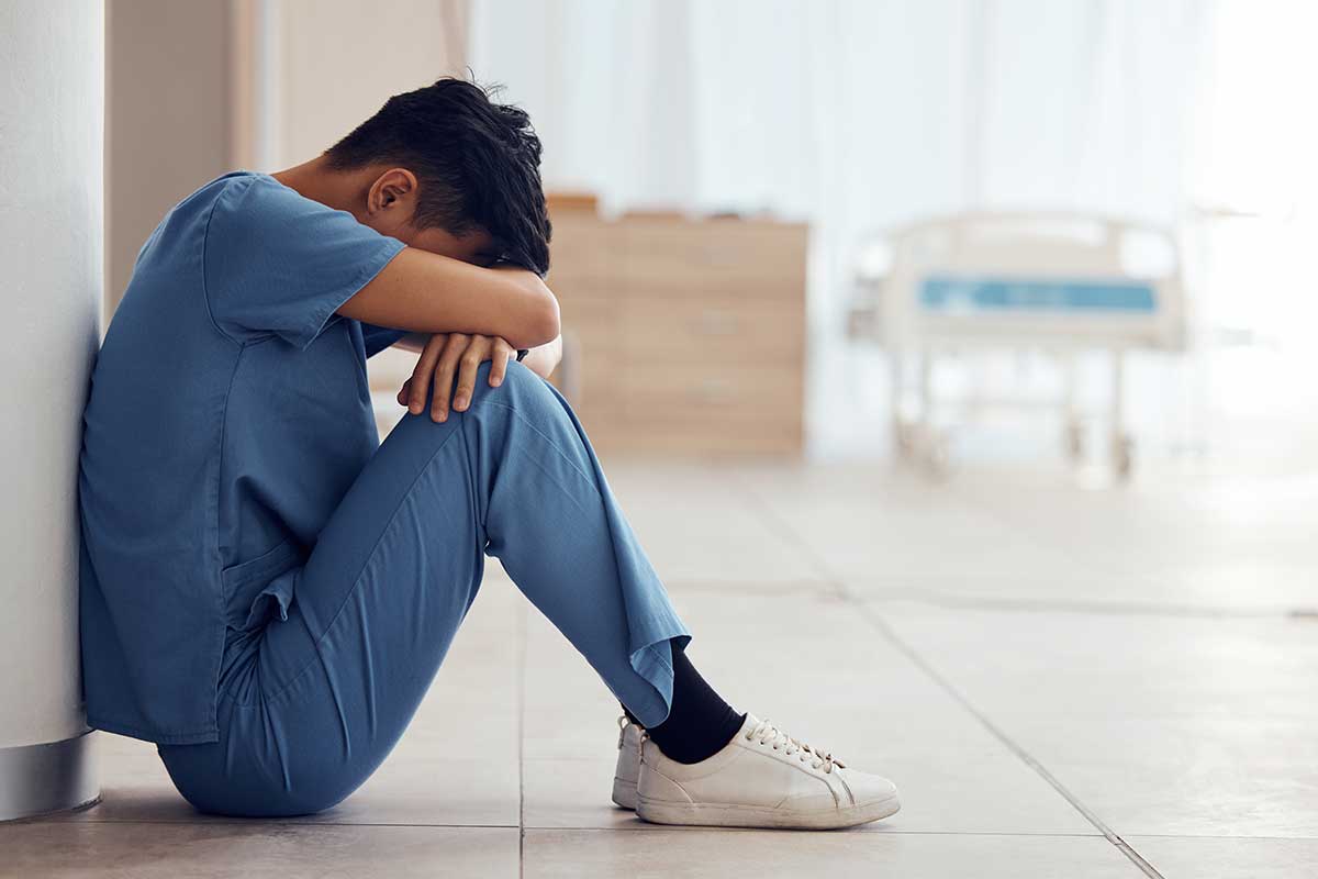 Doctor having a Panic Attack at Work