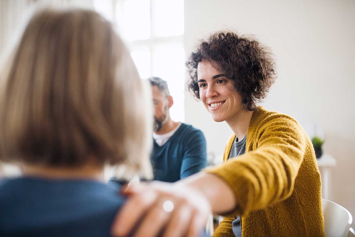 Woman Supporting Colleague with Mental Health during Mental Health in the Workplace Awareness Level 3 Course