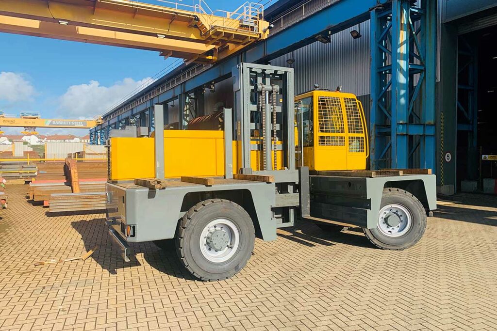 Sideloader outside Warehouse during Training Session