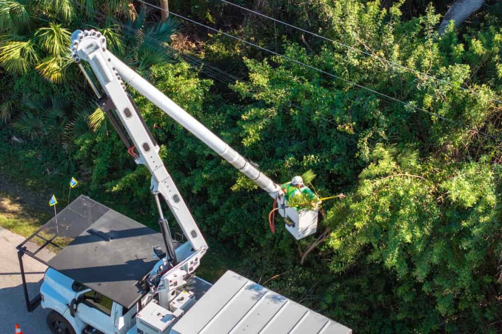 Cherry picker course for electricity outage prevention